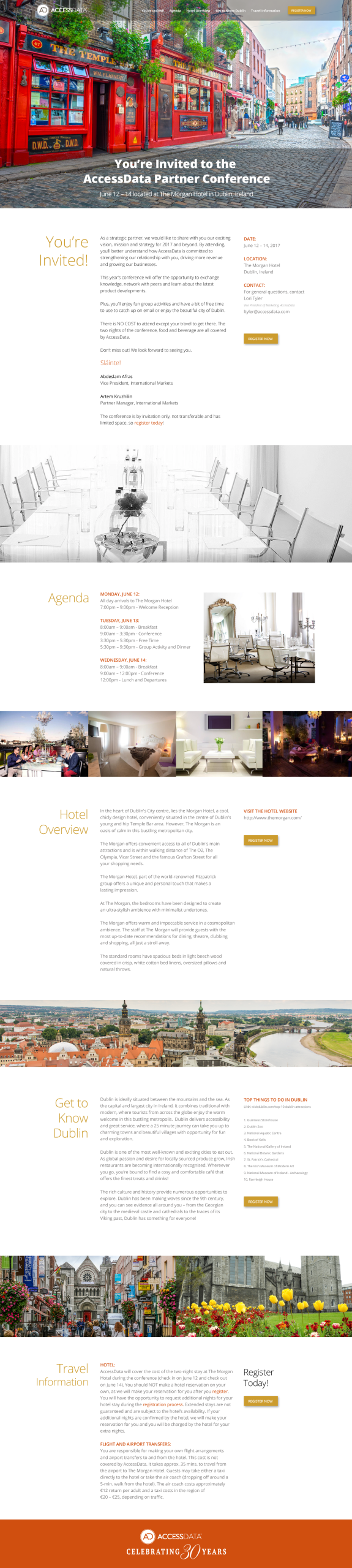 Dublin Invite website